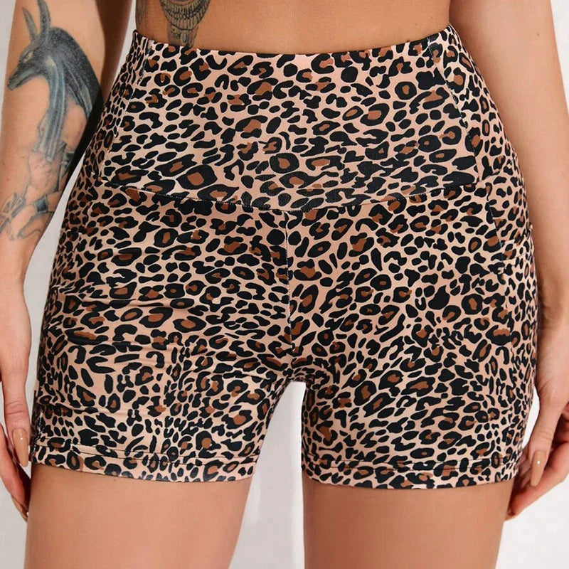 Leopard - High Waist Shorts