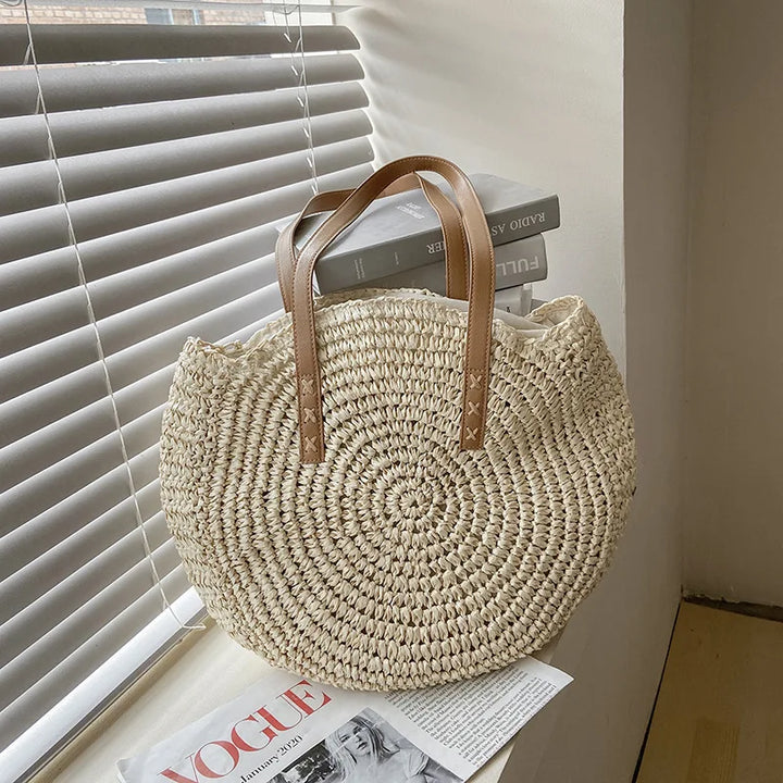 Bonnie - Handmade Multifunctional Straw Handbag