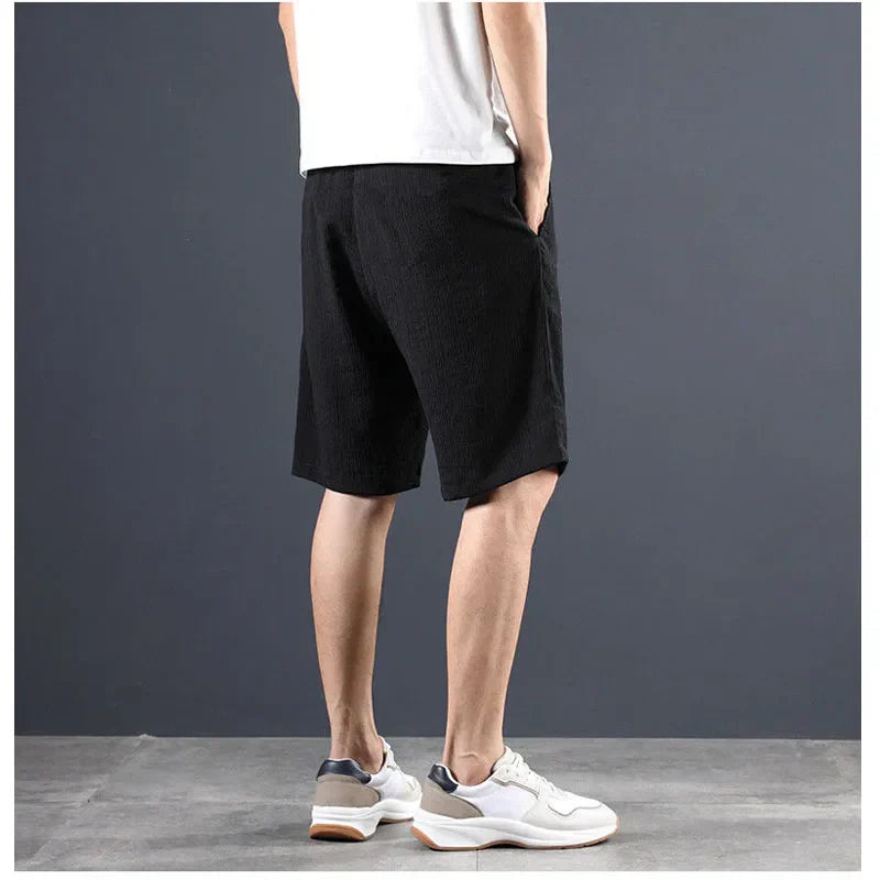 MIKE™  - BREEZEFLOW COTTON LINEN SHORTS