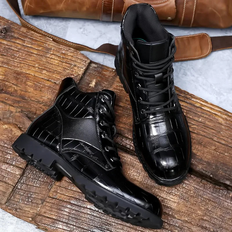 Dante Ferrara | Croc Leather Boots