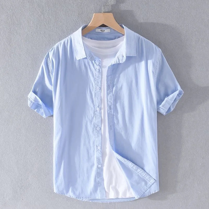 SEBASTIAN | Short Sleeve Linen Shirt