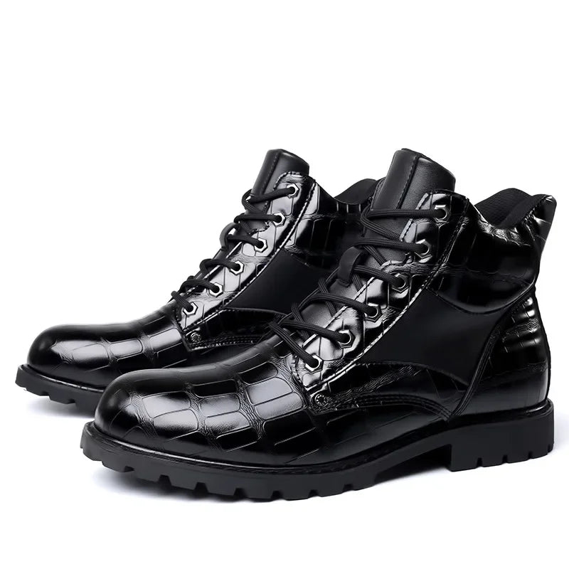 Dante Ferrara | Croc Leather Boots