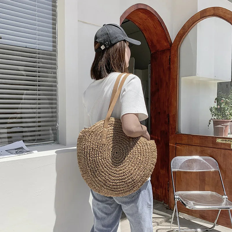 Bonnie - Handmade Multifunctional Straw Handbag