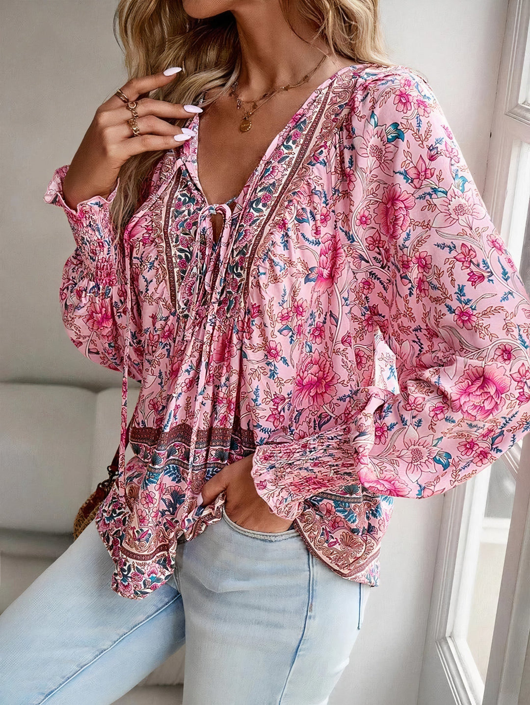 Bohemian Floral Blouse | Sophia