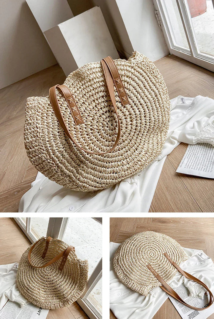 Bonnie - Handmade Multifunctional Straw Handbag