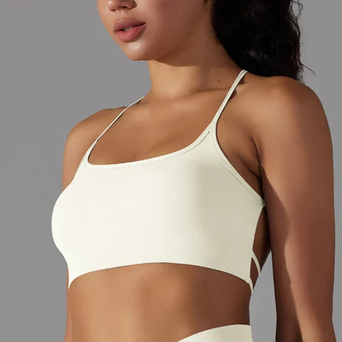 Teresa -  Strappy crop - with matching v front shorts - 4 colours available