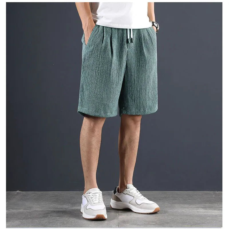 MIKE™  - BREEZEFLOW COTTON LINEN SHORTS