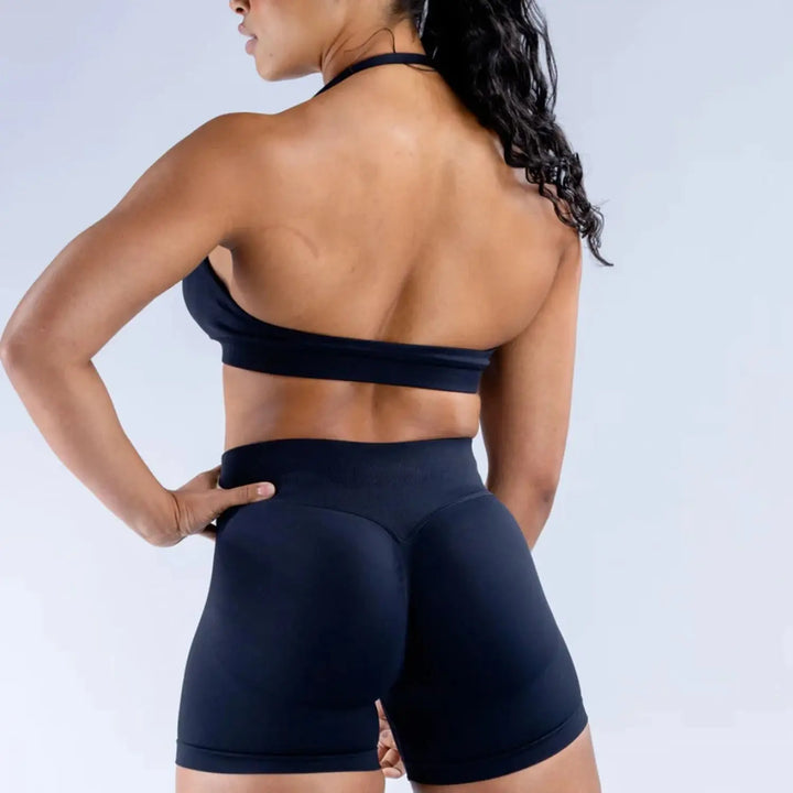 Dana - Impact Seamless Shorts Set with Halter Crop - Assorted Colours