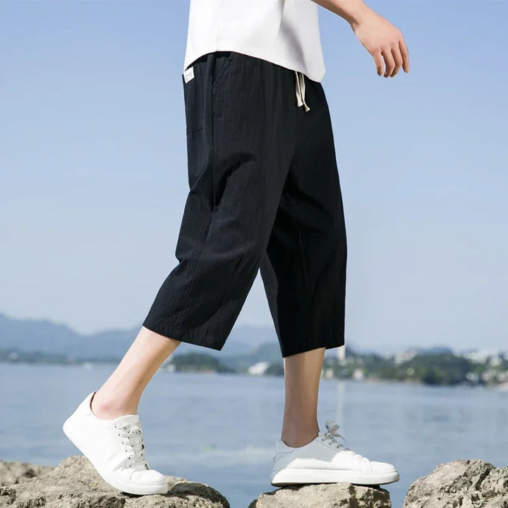 NATHAN™ - LINEN COTTON BEACH SHORT PANTS