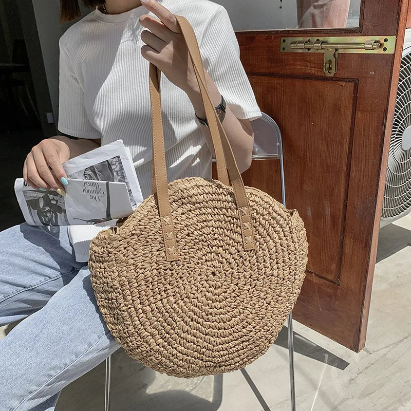 Bonnie - Handmade Multifunctional Straw Handbag