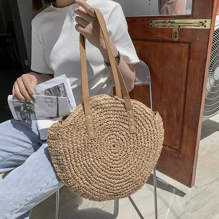 Bonnie - Handmade Multifunctional Straw Handbag