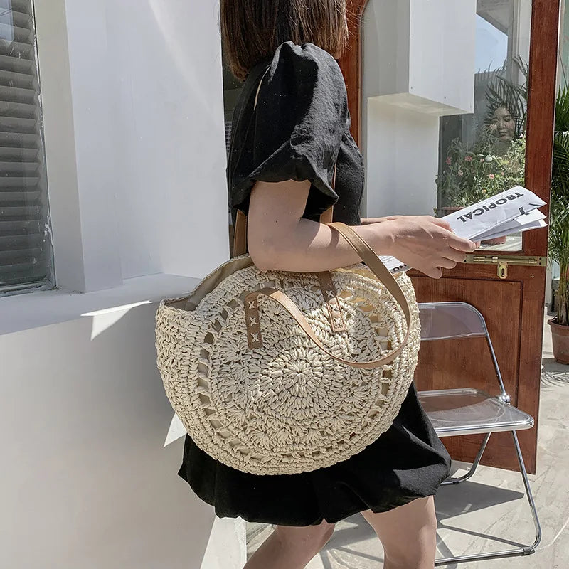 Bonnie - Handmade Multifunctional Straw Handbag