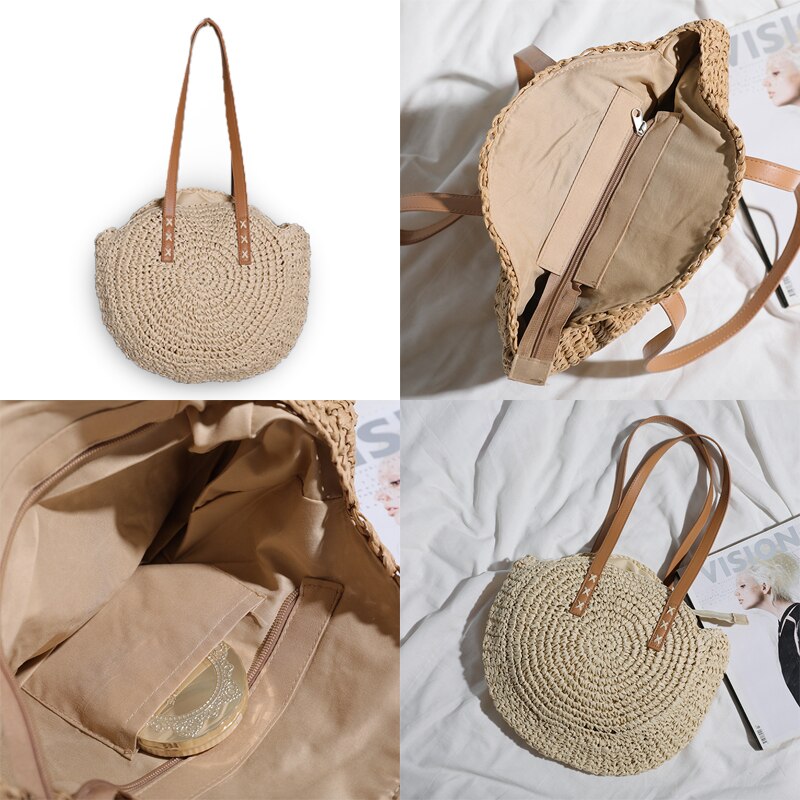 Bonnie - Handmade Multifunctional Straw Handbag