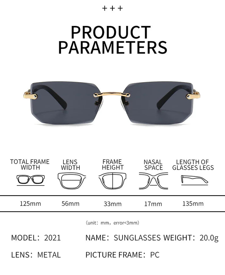 Sleek Rimless Sunglasses