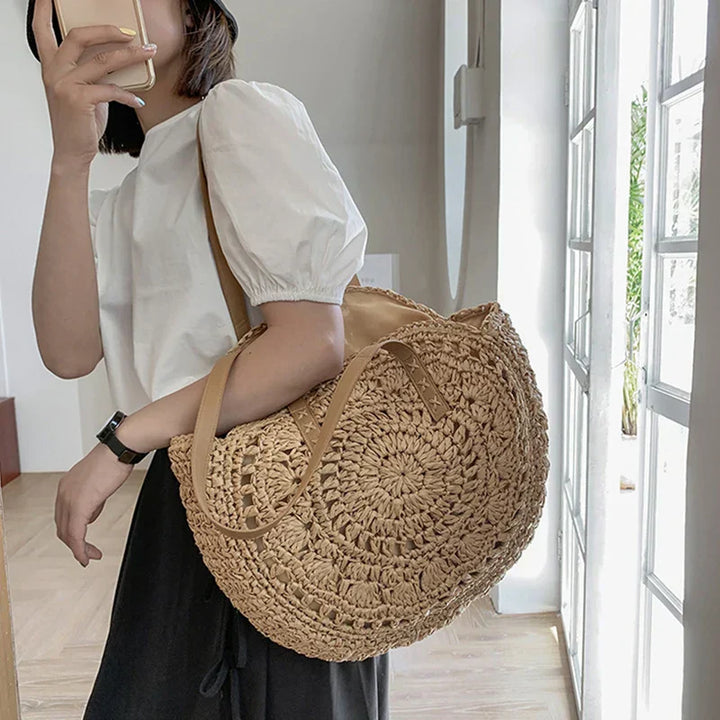 Bonnie - Handmade Multifunctional Straw Handbag