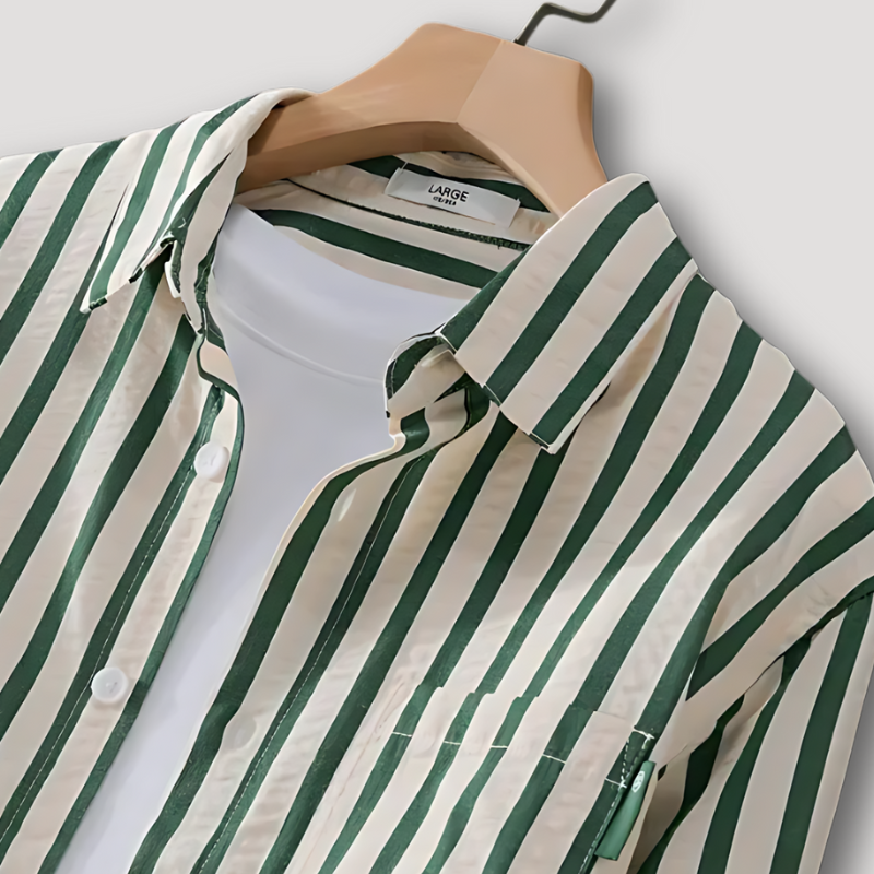 Casual Long Sleeve Striped Button Up Shirt