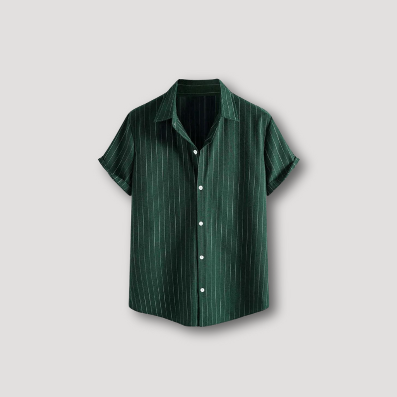 Classic Striped Short Sleeve Shirts Men