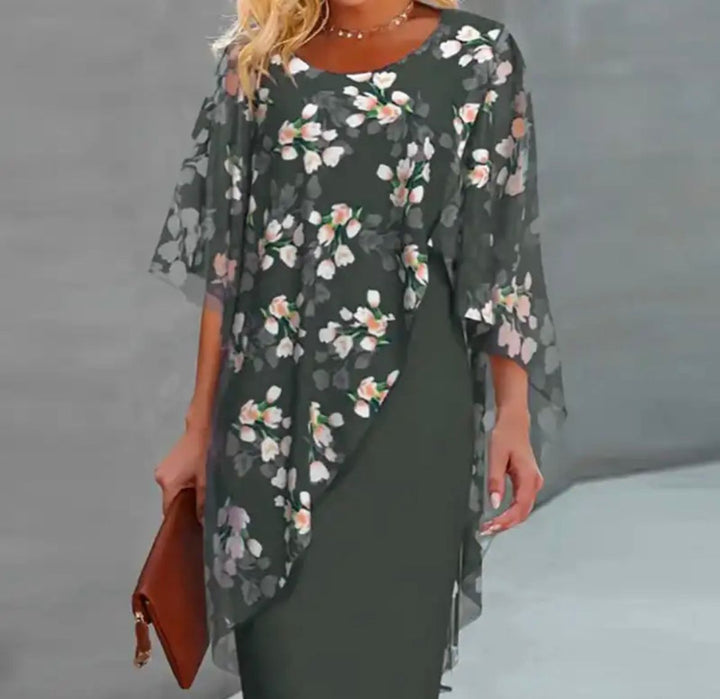 Marguerite - Floral Dress with Tummy Coverage