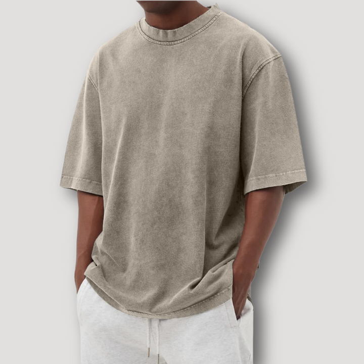 Wash Crew Shirt Men's Oversized T Shirt Short Sleeve