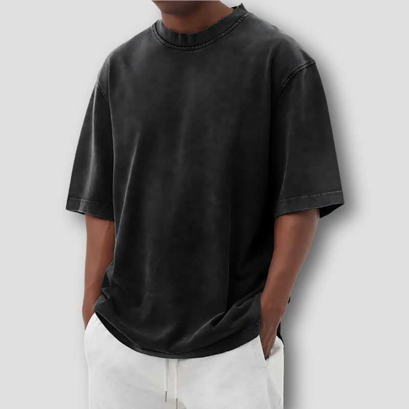 Wash Crew Shirt Men's Oversized T Shirt Short Sleeve