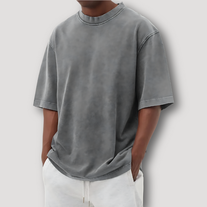 Wash Crew Shirt Men's Oversized T Shirt Short Sleeve