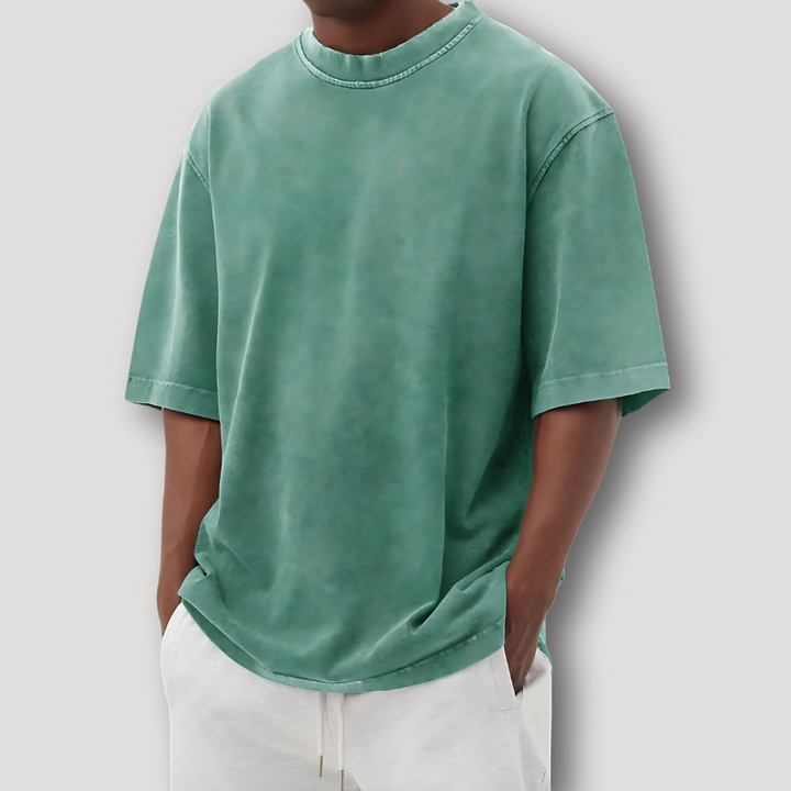 Wash Crew Shirt Men's Oversized T Shirt Short Sleeve