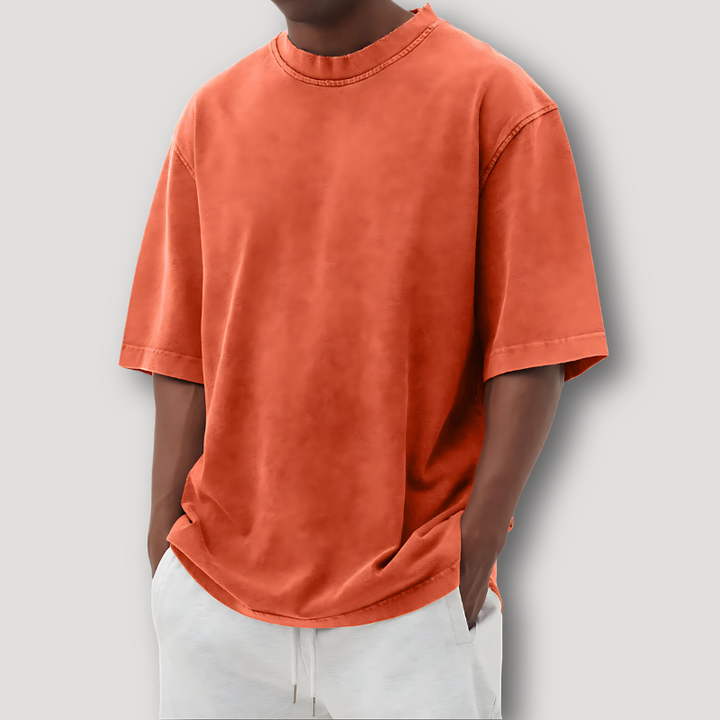 Wash Crew Shirt Men's Oversized T Shirt Short Sleeve