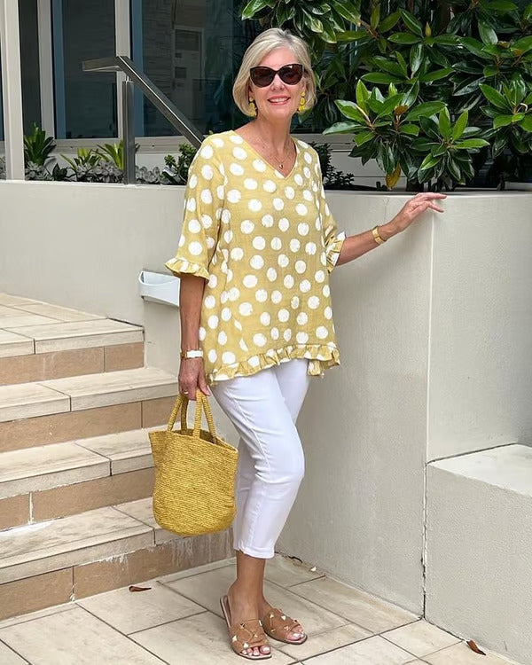 MARINA | POLKA DOT PRINTED BLOUSE