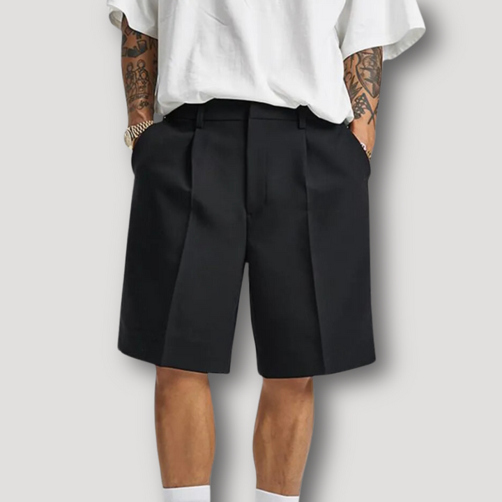 Casual Straight Black Summer Short Pants