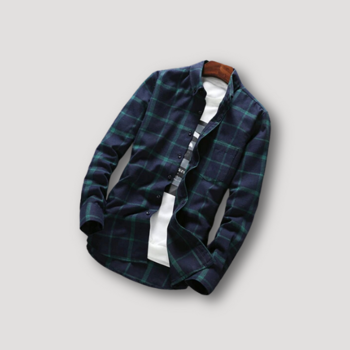 Oxford Long Sleeve Check Shirts for Men