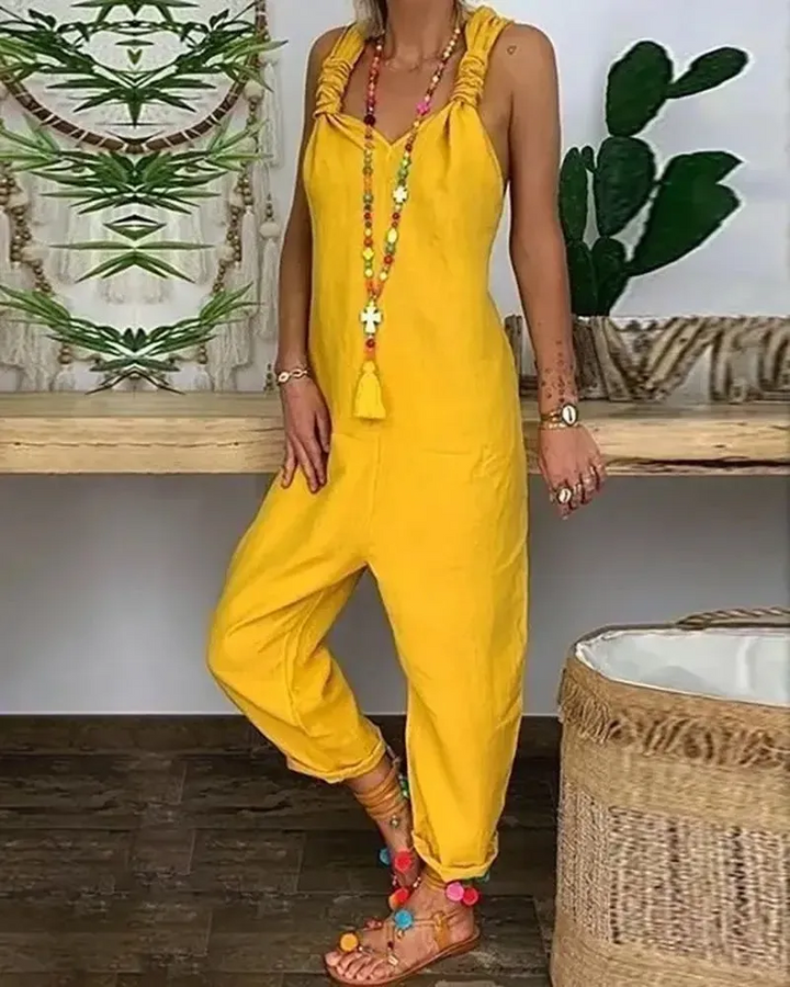 Olivia - Relaxed fit jumpsuit with knot detail