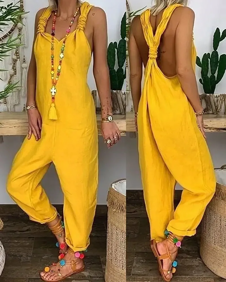 Olivia - Relaxed fit jumpsuit with knot detail