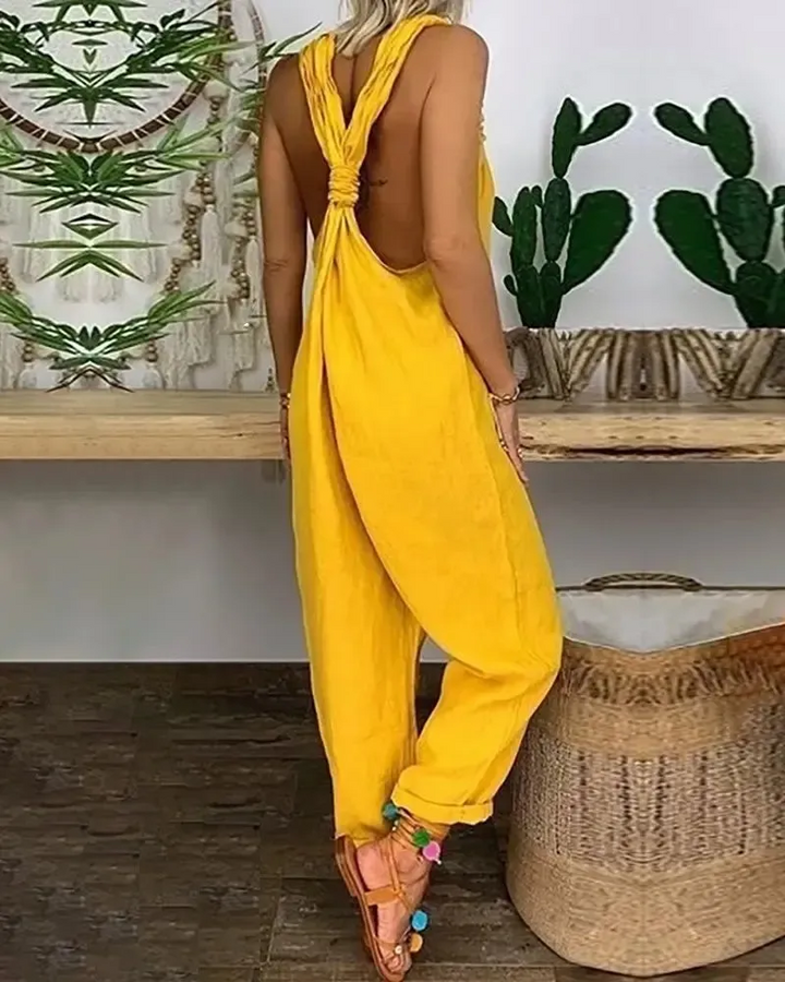 Olivia - Relaxed fit jumpsuit with knot detail