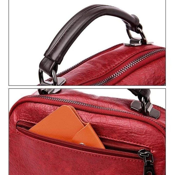 Scarlett - Handmade Multi Pocket Soft Leather Bag