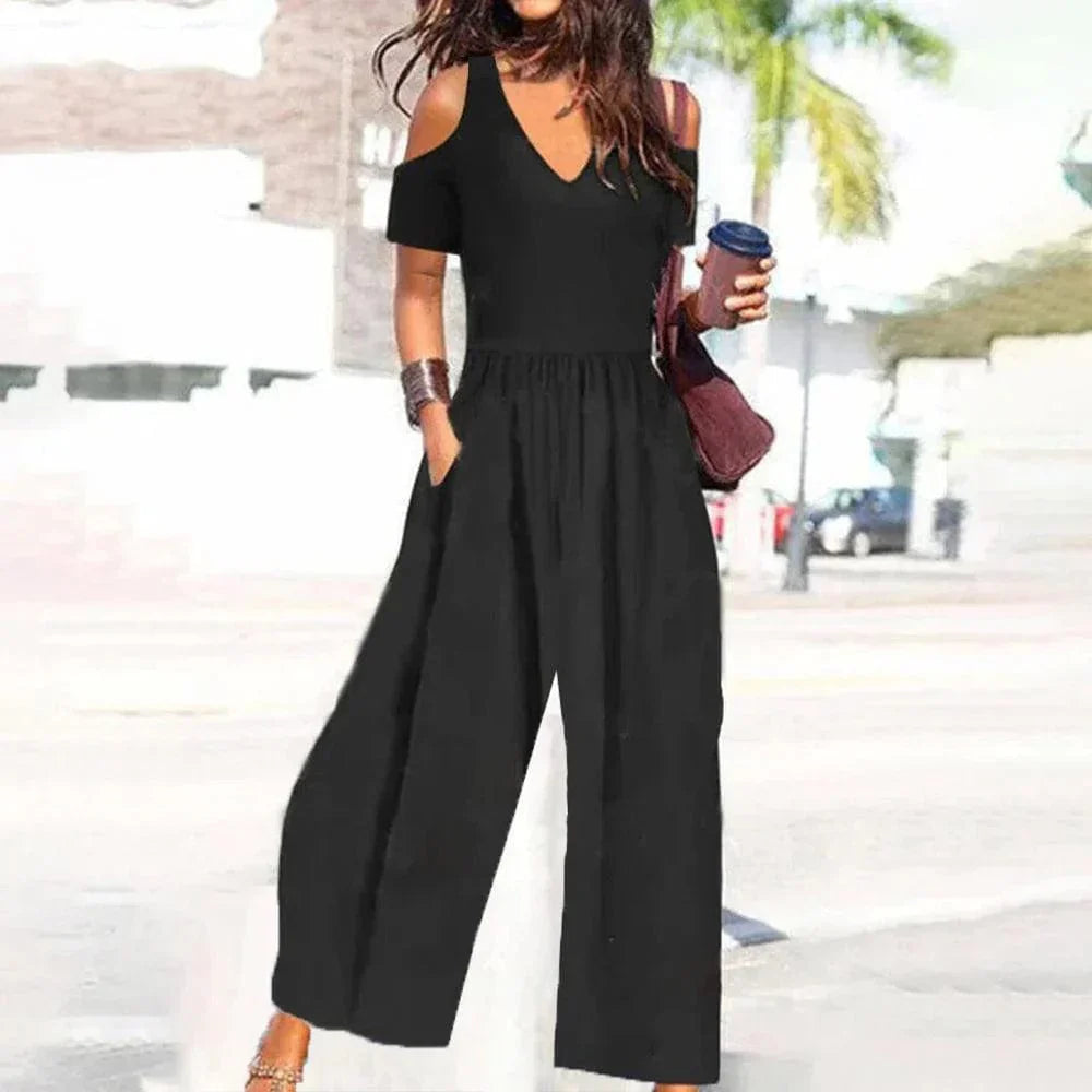 Céline - Stylish Short Sleeve Jumpsuit