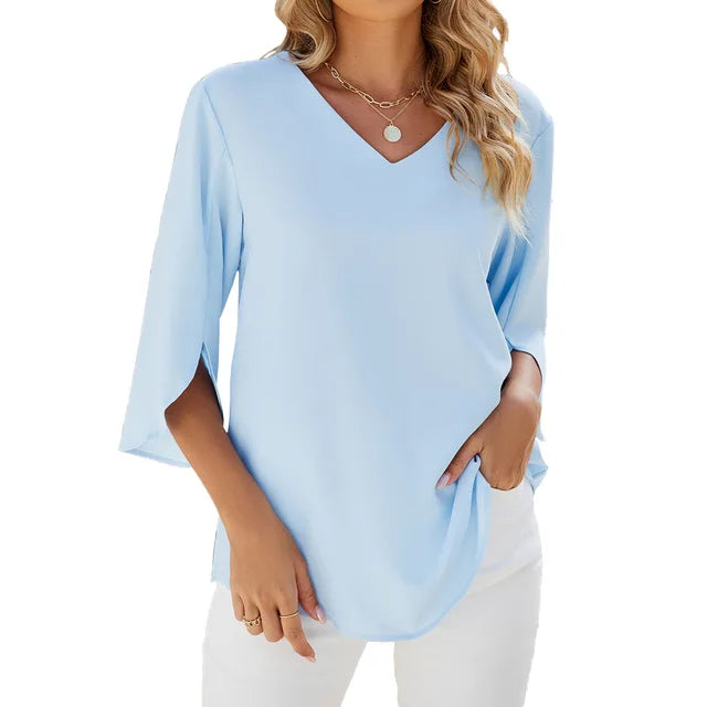 CARA | V-neck blouse 1+1