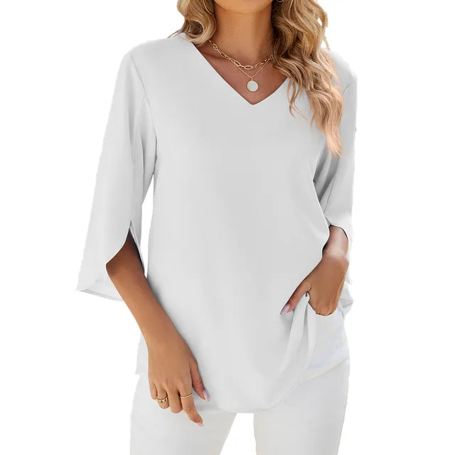 CARA | V-neck blouse 1+1