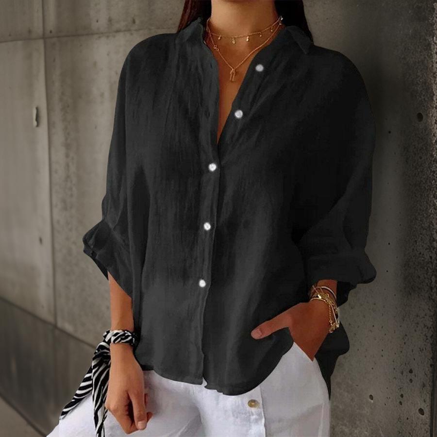 LINDA™ | LINEN POLO BLOUSE 1+1