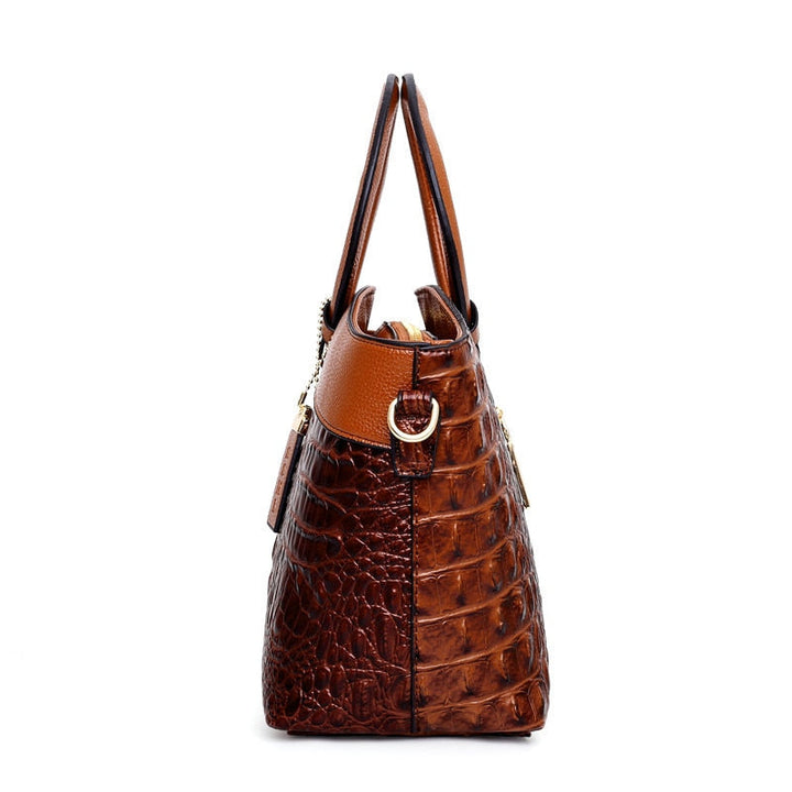 Yara - Elegant Handmade Leather Croco Bag