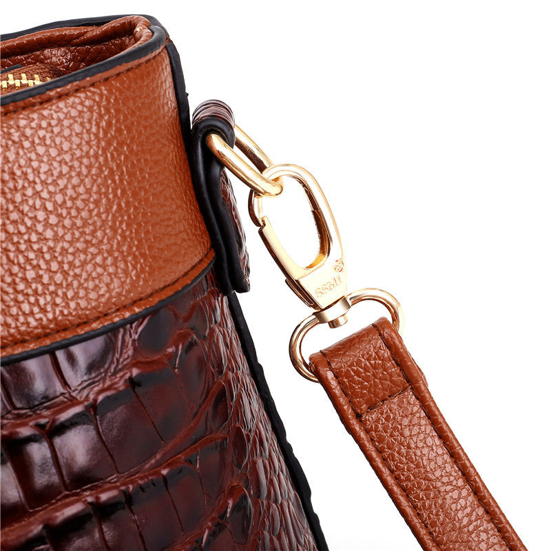 Yara - Elegant Handmade Leather Croco Bag