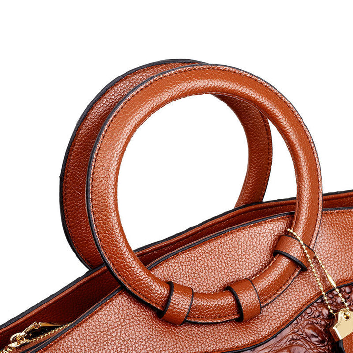 Yara - Elegant Handmade Leather Croco Bag