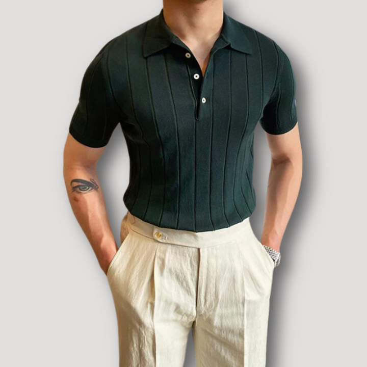 Business Casual Striped Polo Shirts on Men