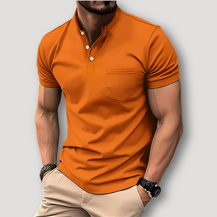 Half Button Up Muscle Fit Henley Shirt for Men