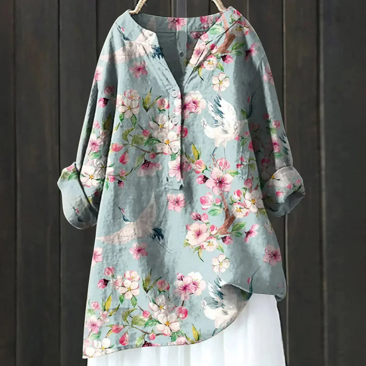 Marga™ | Casual blouse with floral print 1+1