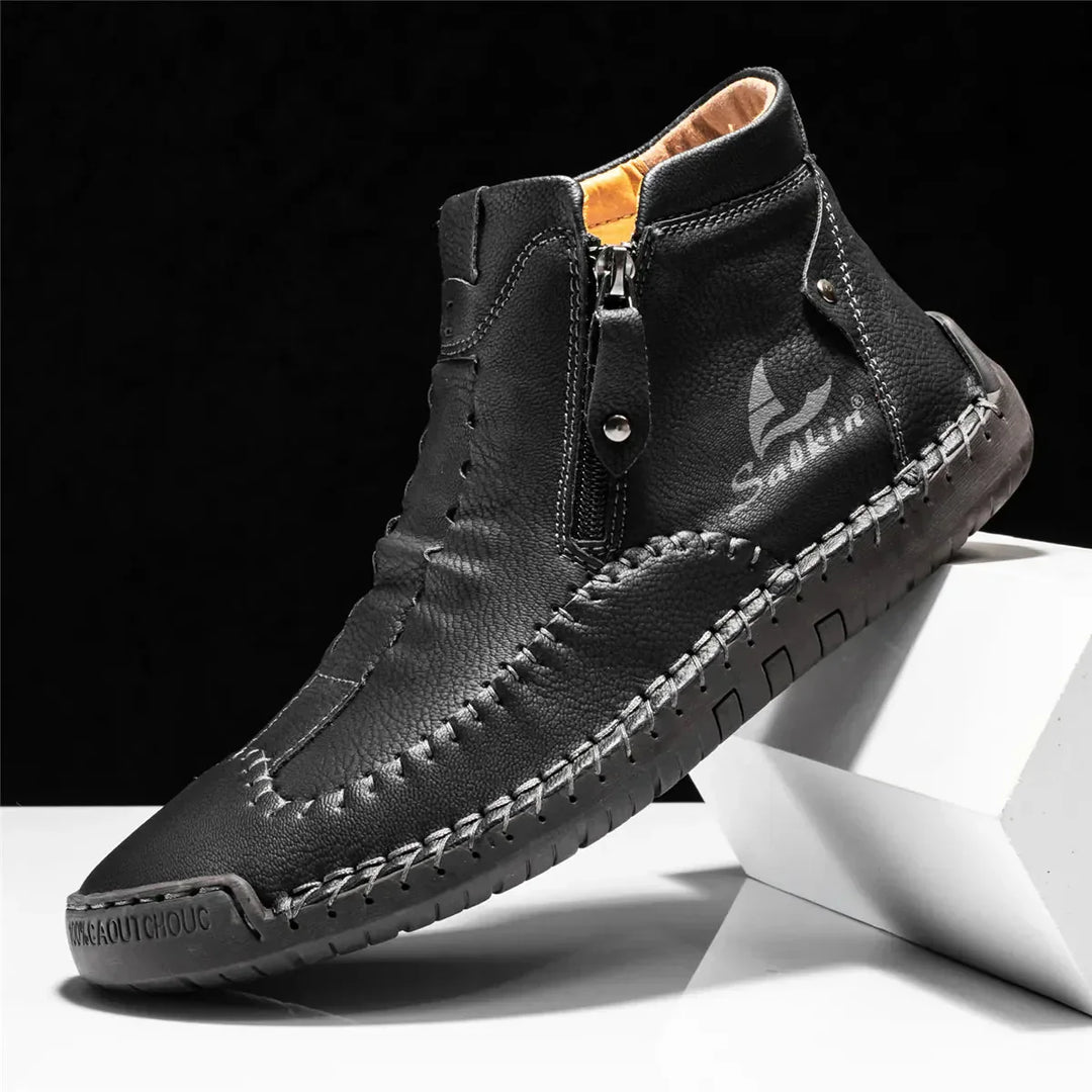 Salkin | Stitched Leather Boots