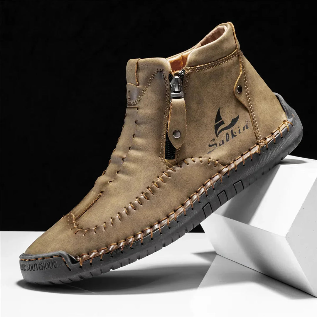 Salkin | Stitched Leather Boots