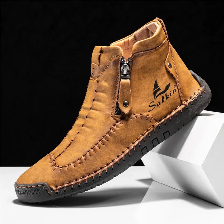 Salkin | Stitched Leather Boots